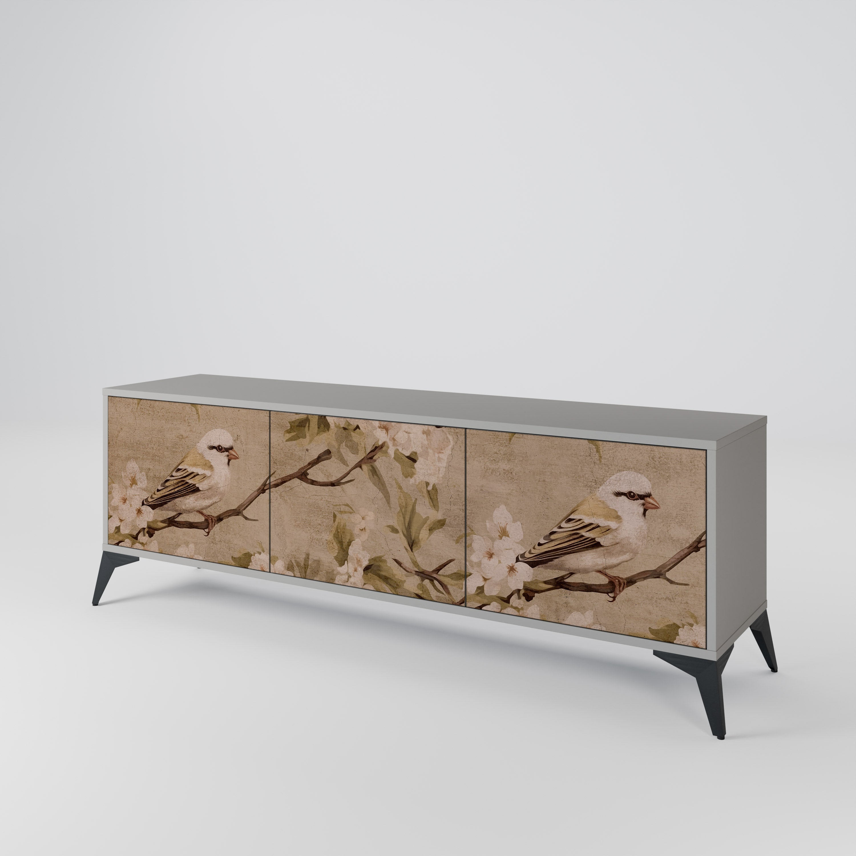 PETAL DISTINGUISH Mueble de TV de 3 Puertas