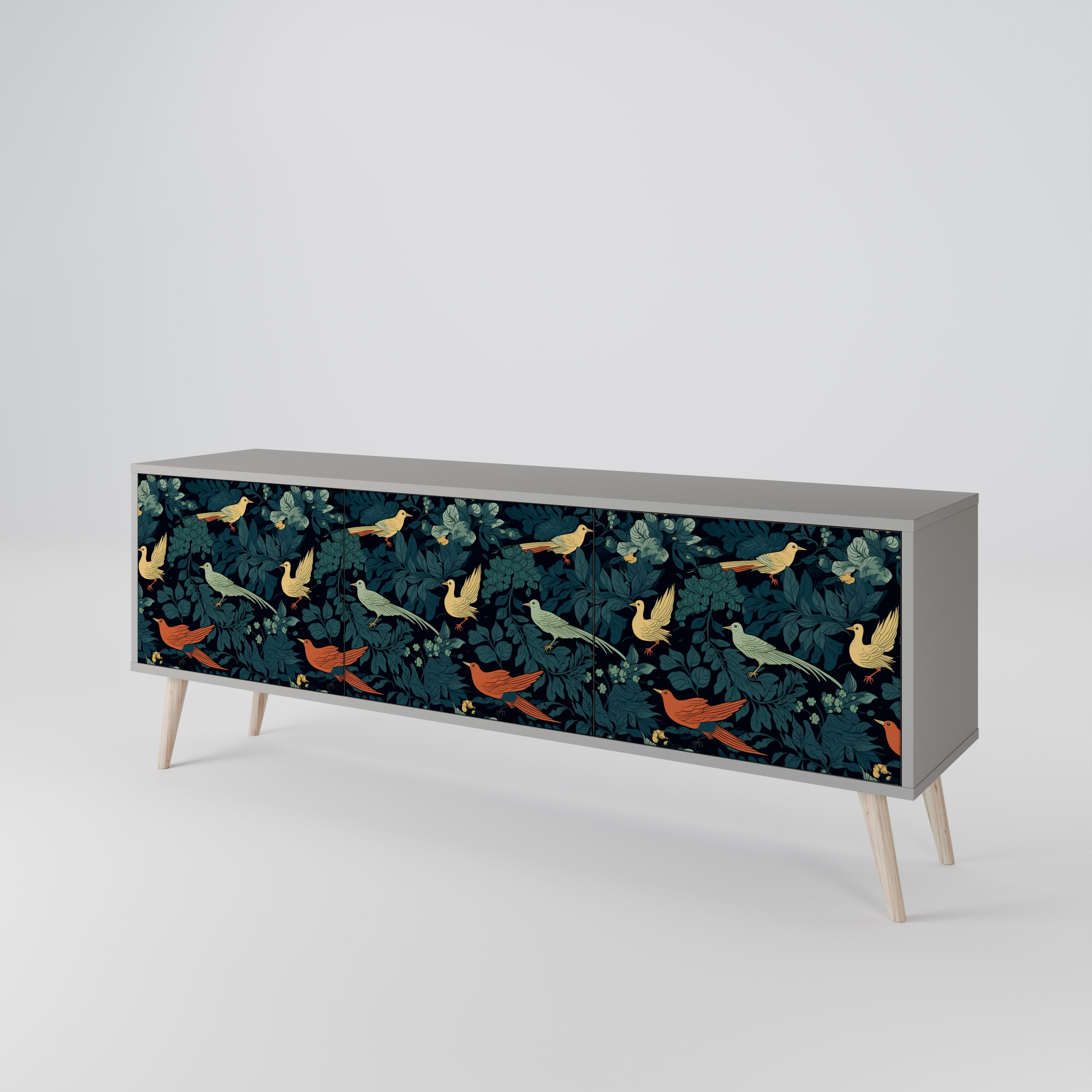 FOWL ORNAMENT Mueble de TV de 3 Puertas