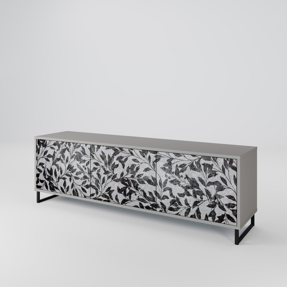 CHARCOAL SPROUT Mueble de TV de 3 Puertas