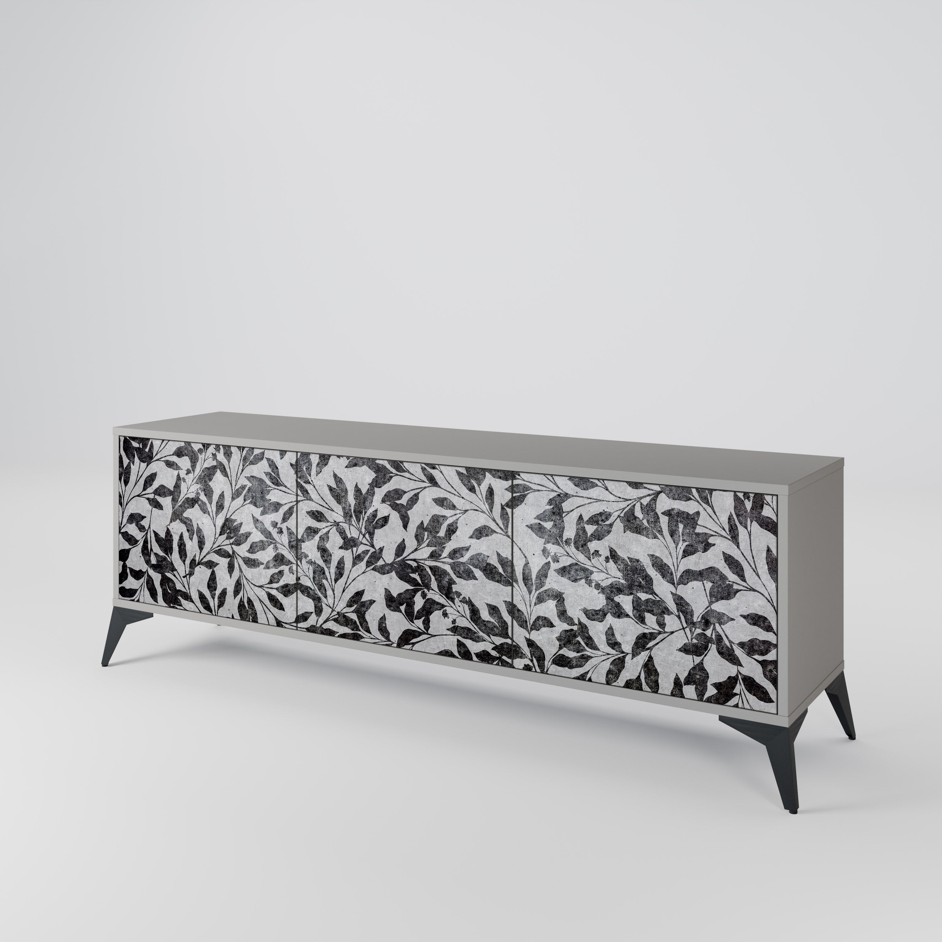 CHARCOAL SPROUT Mueble de TV de 3 Puertas
