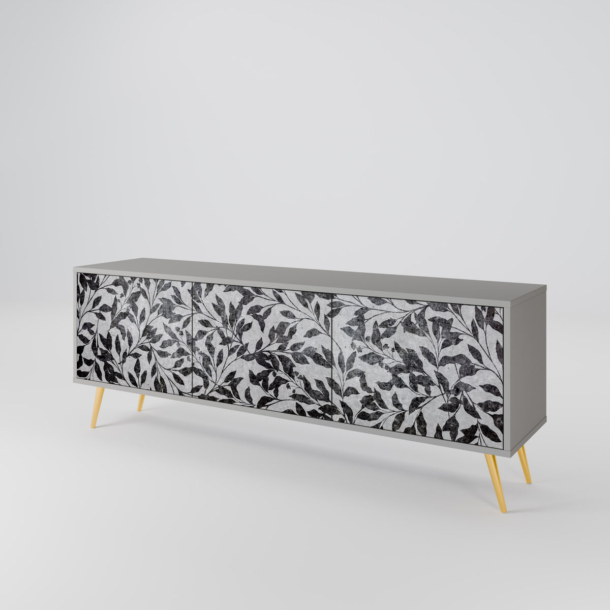 CHARCOAL SPROUT Mueble de TV de 3 Puertas