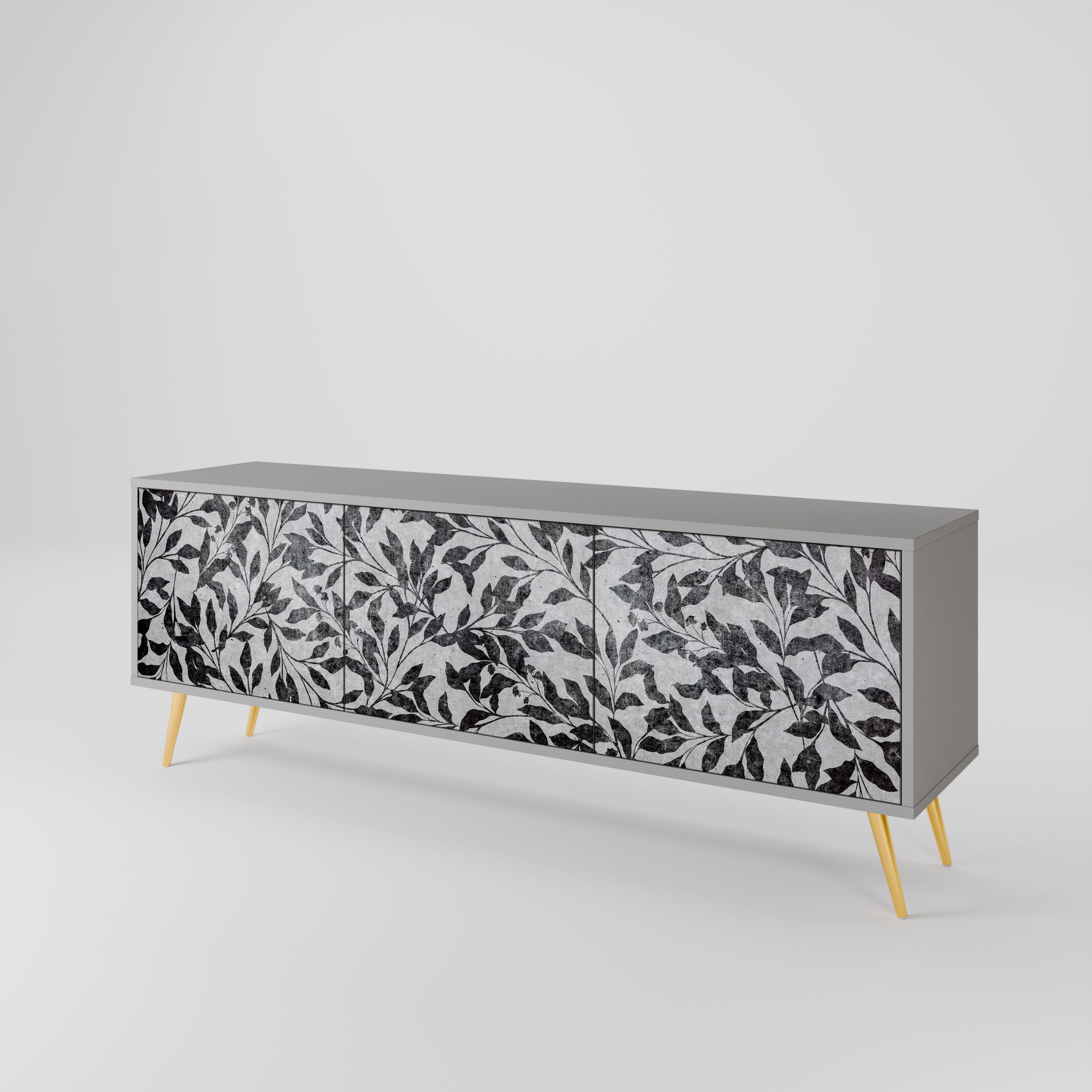 CHARCOAL SPROUT Mueble de TV de 3 Puertas