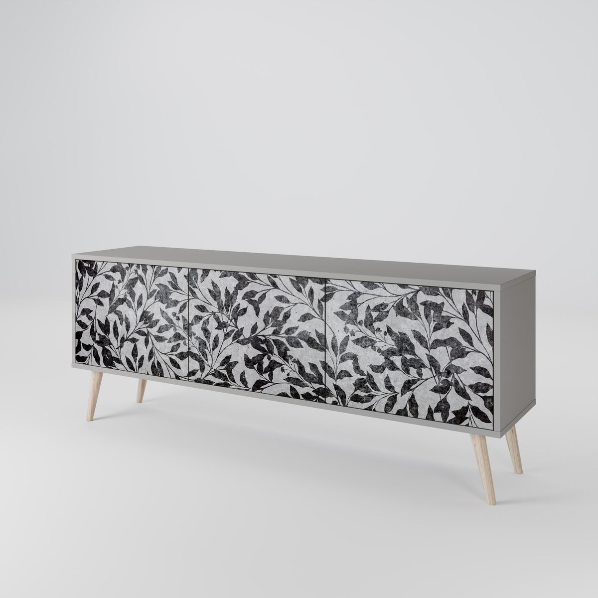 CHARCOAL SPROUT Mueble de TV de 3 Puertas