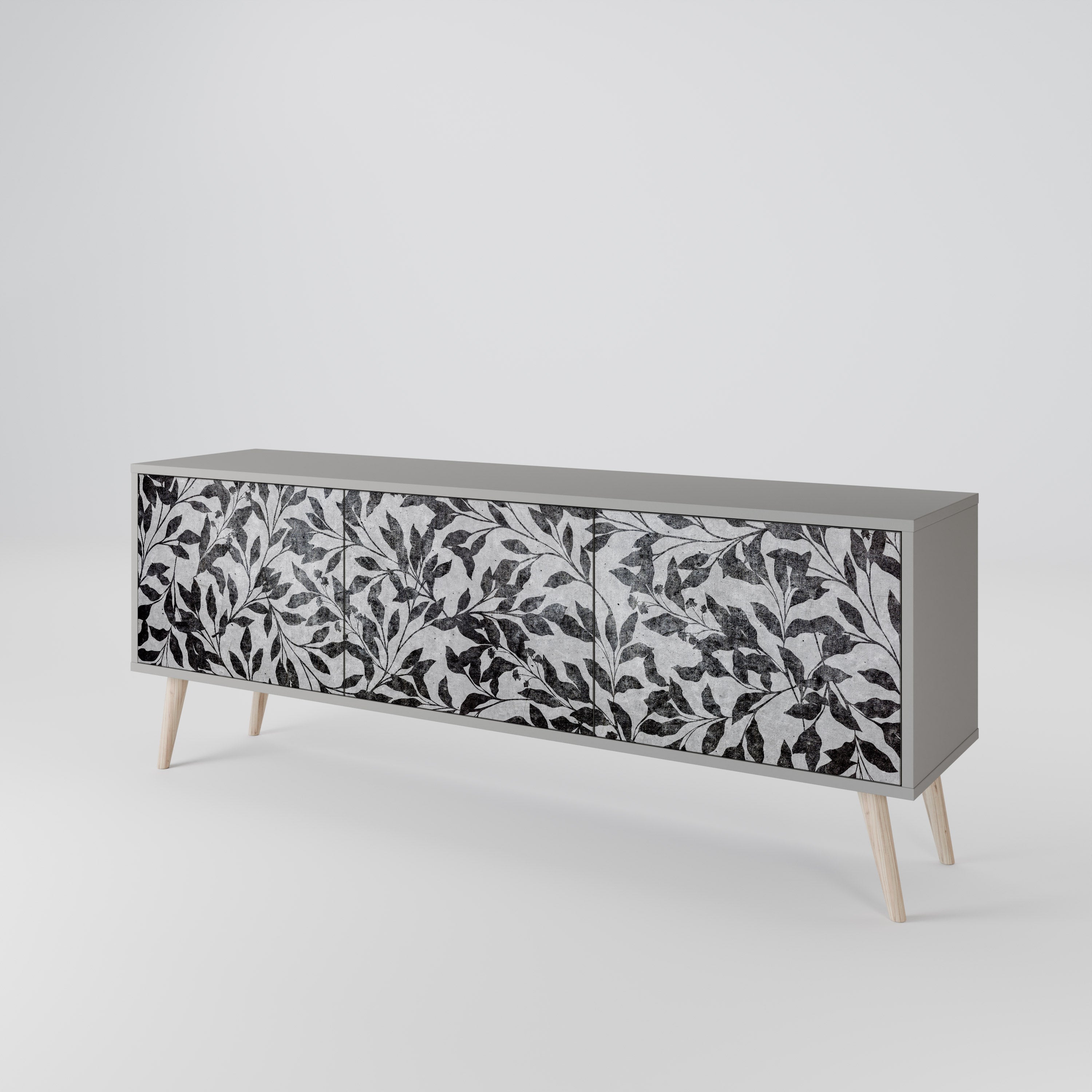CHARCOAL SPROUT Mueble de TV de 3 Puertas