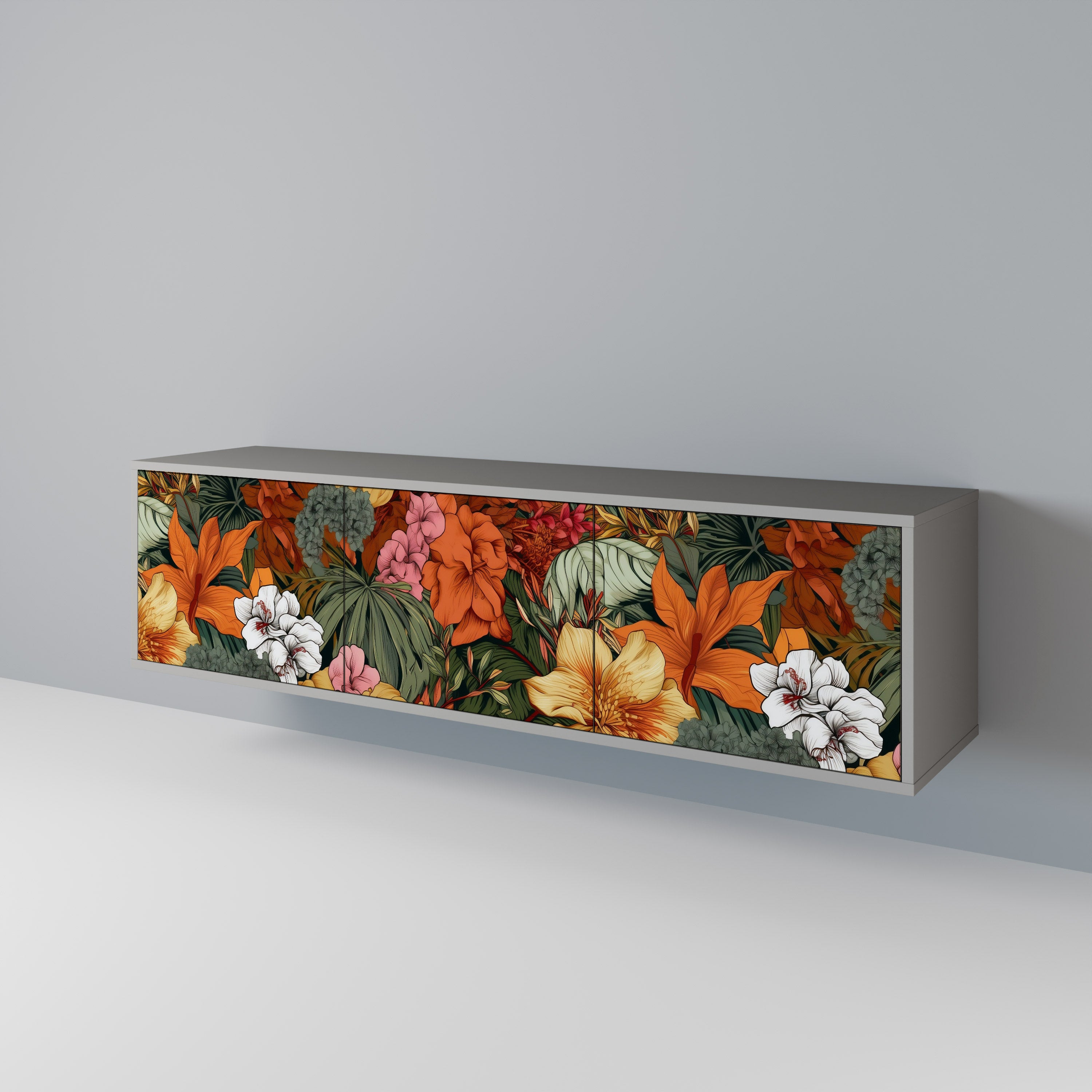 RADIANT FLORA Mueble de TV de 3 Puertas
