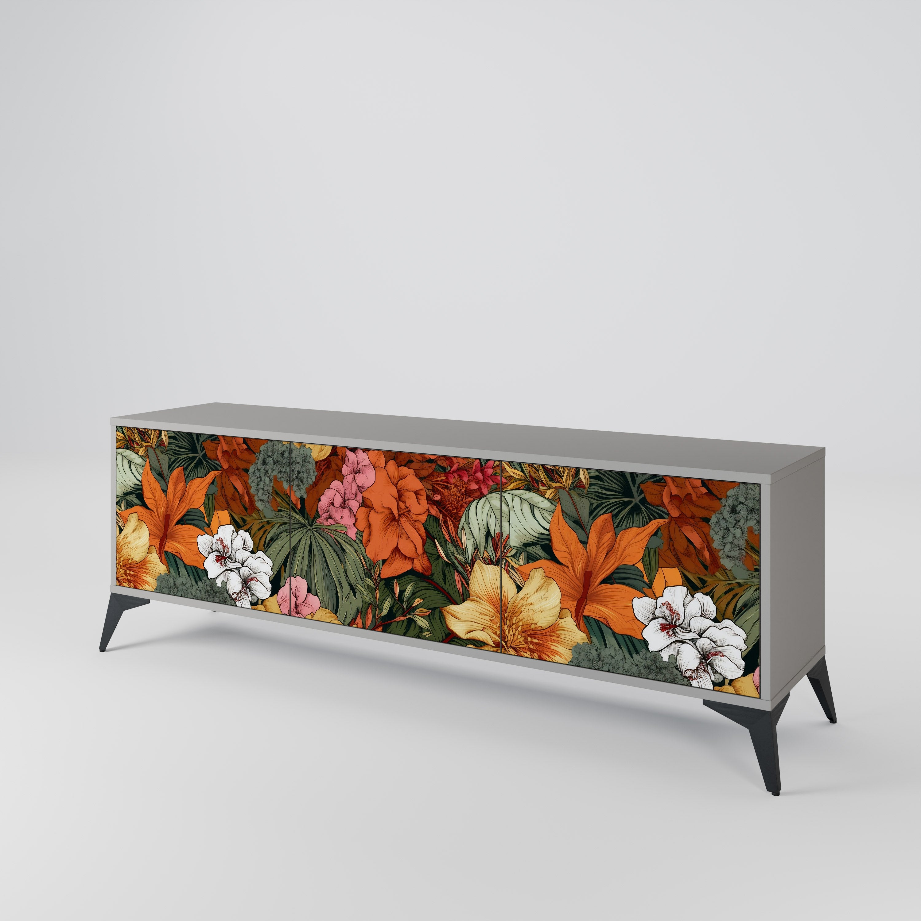RADIANT FLORA Mueble de TV de 3 Puertas