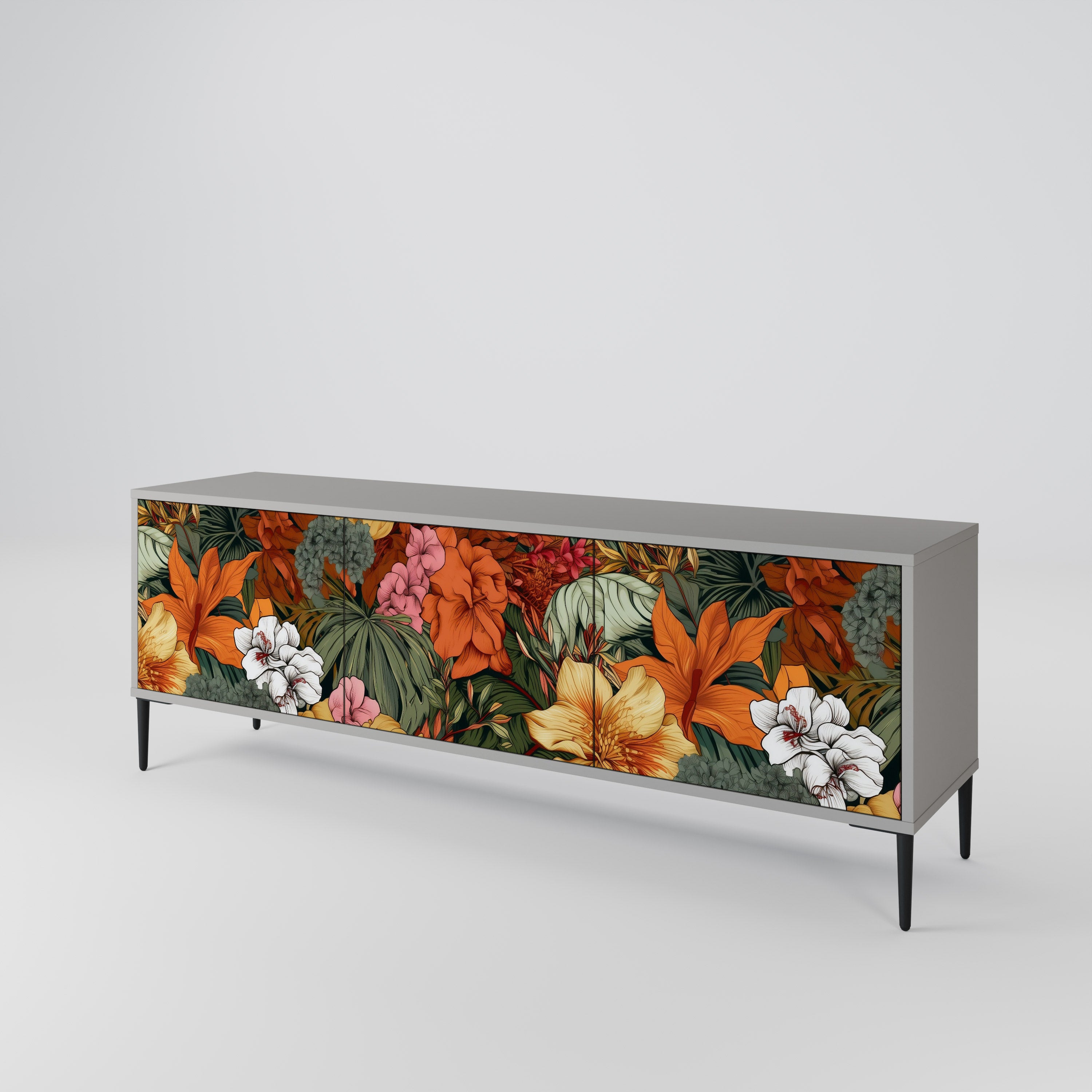 RADIANT FLORA Mueble de TV de 3 Puertas