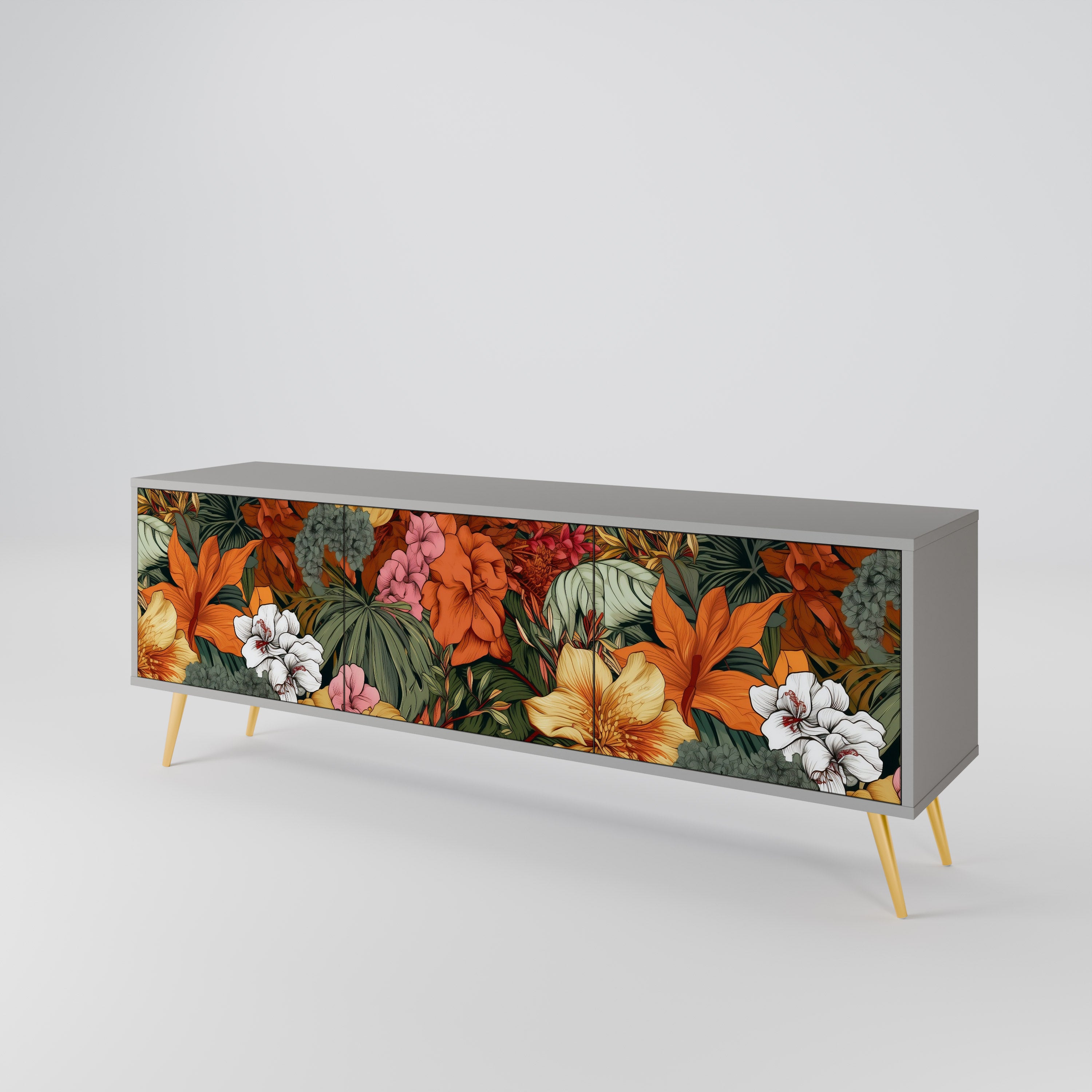 RADIANT FLORA Mueble de TV de 3 Puertas