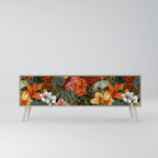 RADIANT FLORA 3-Door TV Stand in Grey Finish