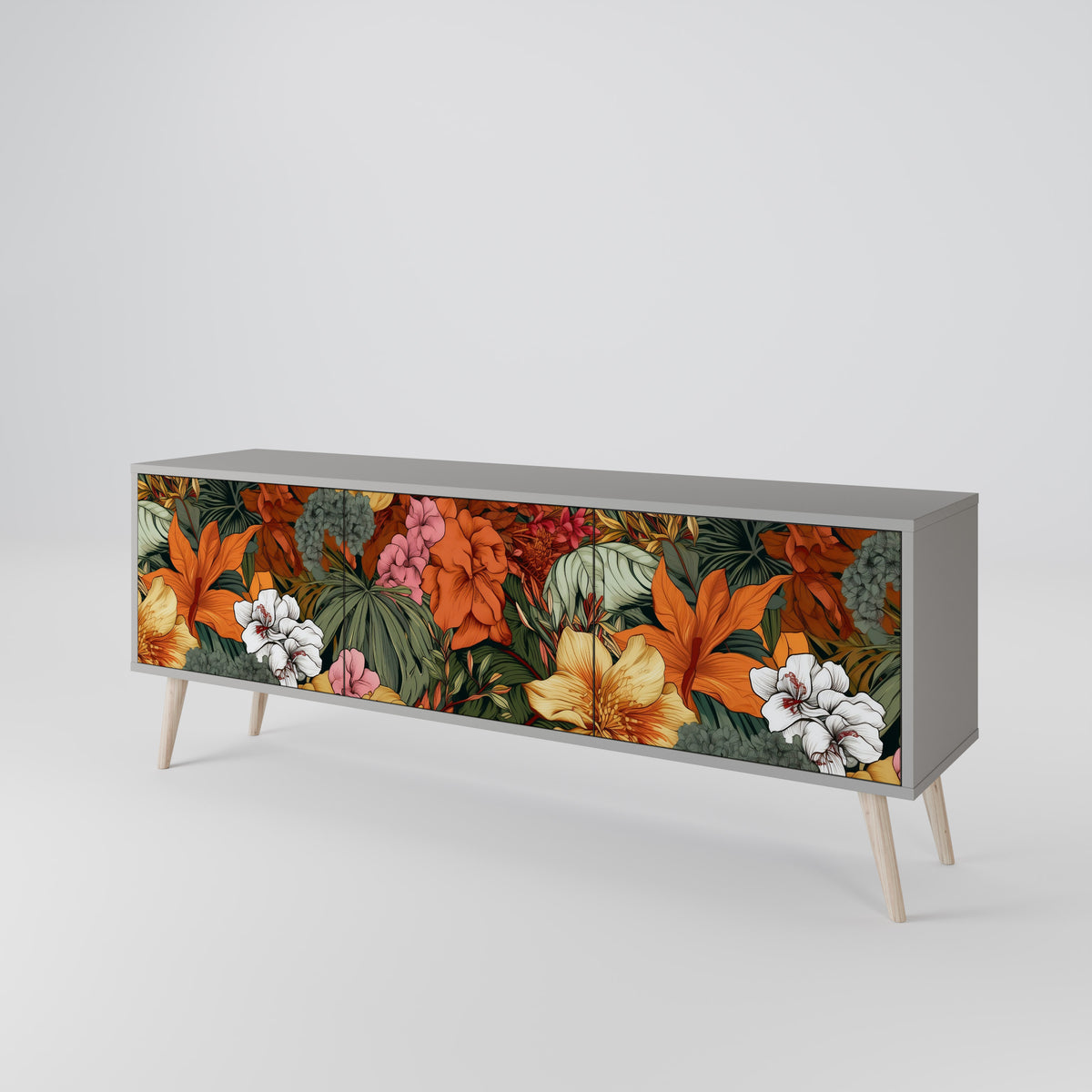 RADIANT FLORA Mueble de TV de 3 Puertas
