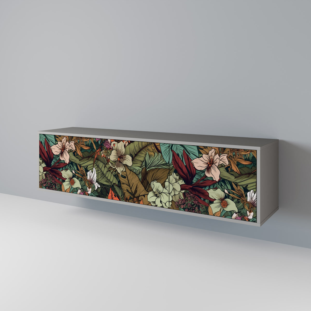 BOTANICAL EMERGENCE Mueble de TV de 3 Puertas