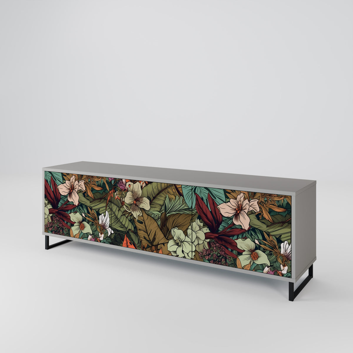 BOTANICAL EMERGENCE Mueble de TV de 3 Puertas