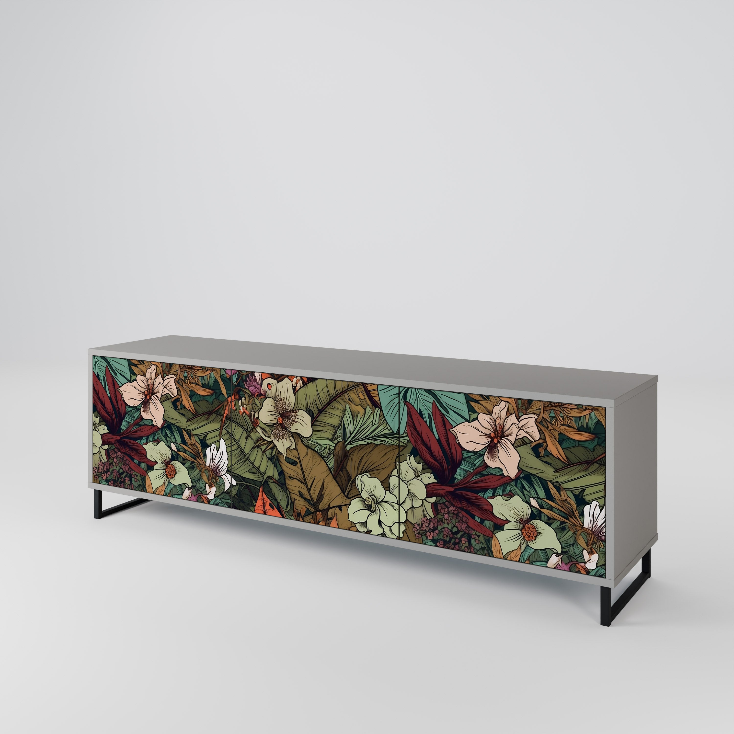 BOTANICAL EMERGENCE Mueble de TV de 3 Puertas