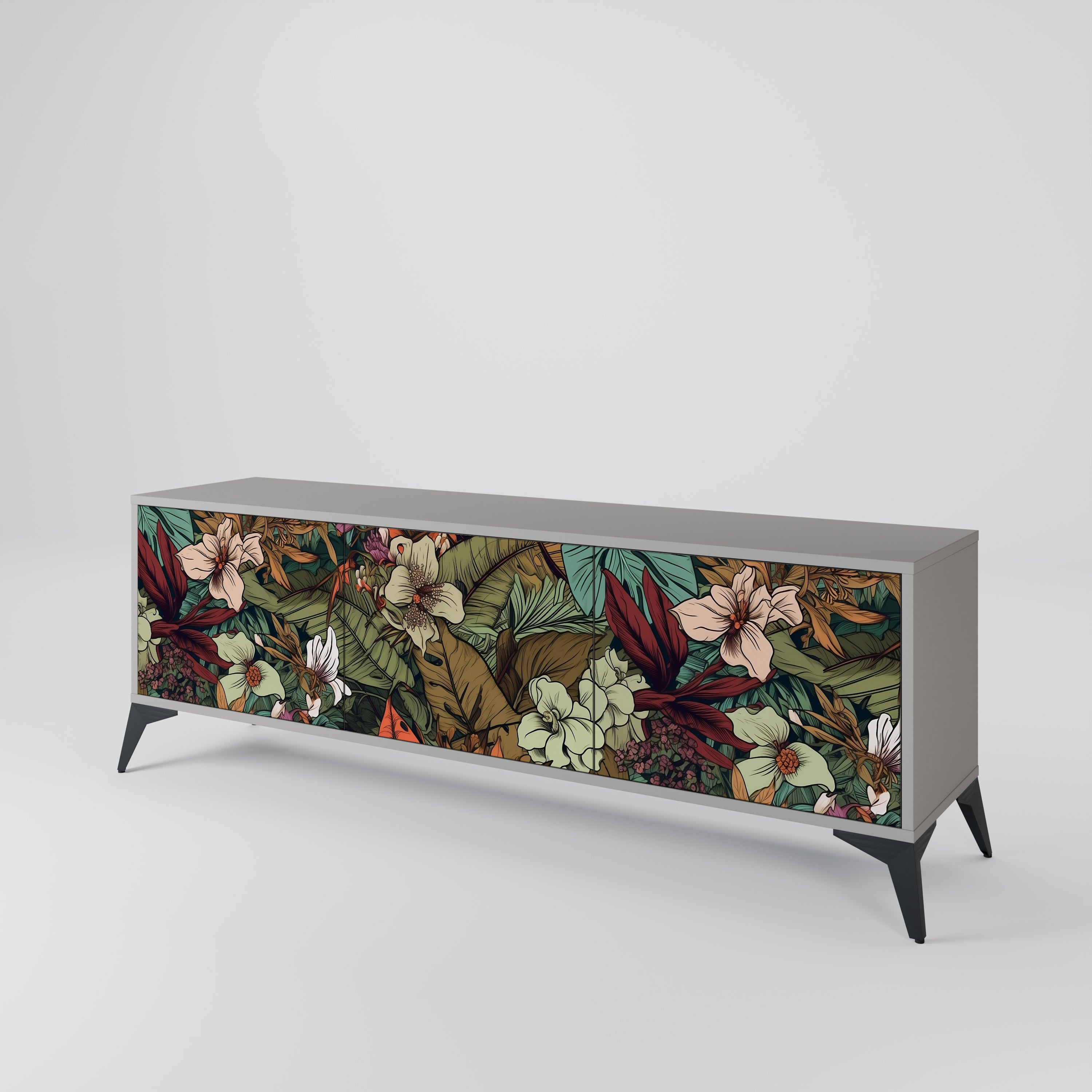BOTANICAL EMERGENCE Mueble de TV de 3 Puertas