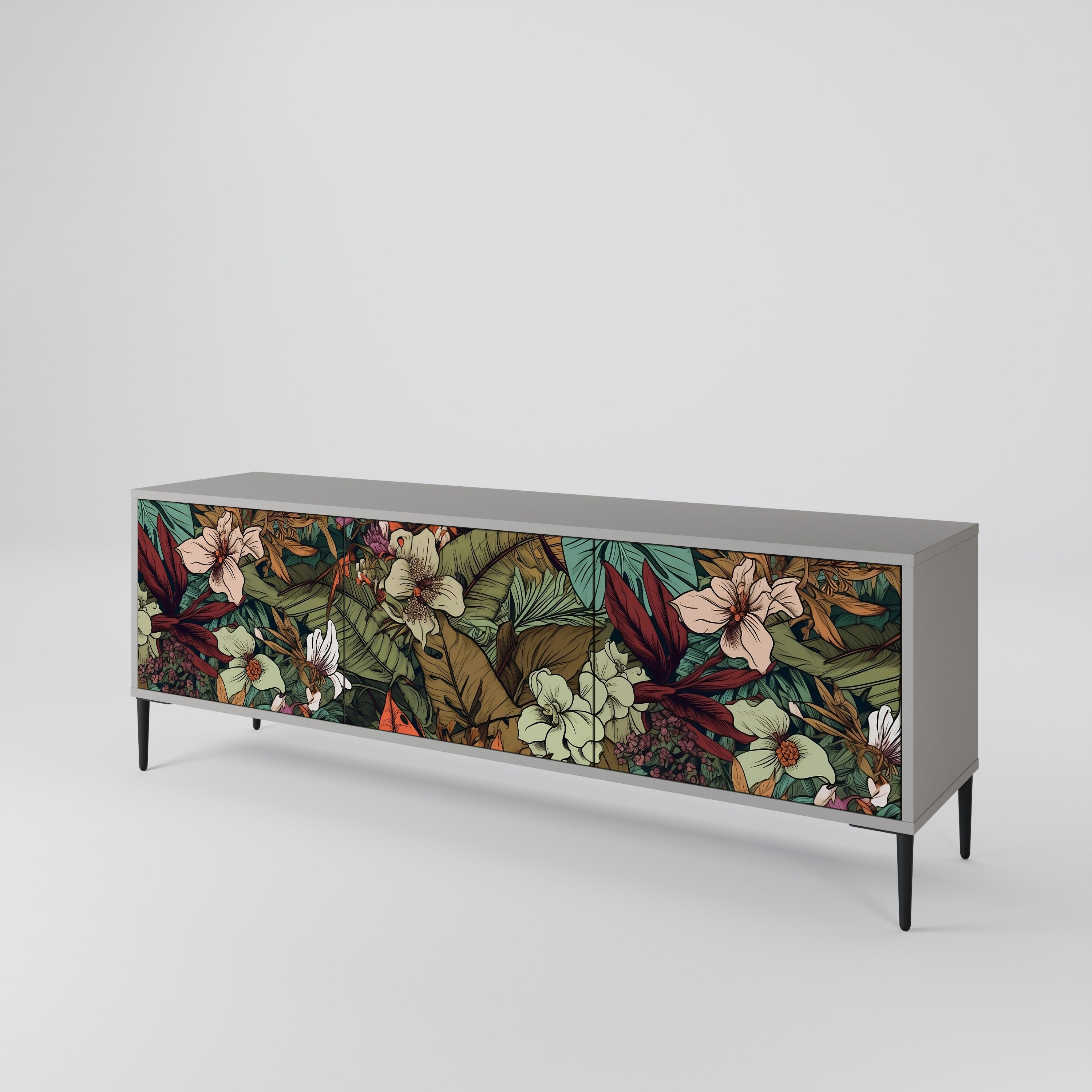 BOTANICAL EMERGENCE Mueble de TV de 3 Puertas