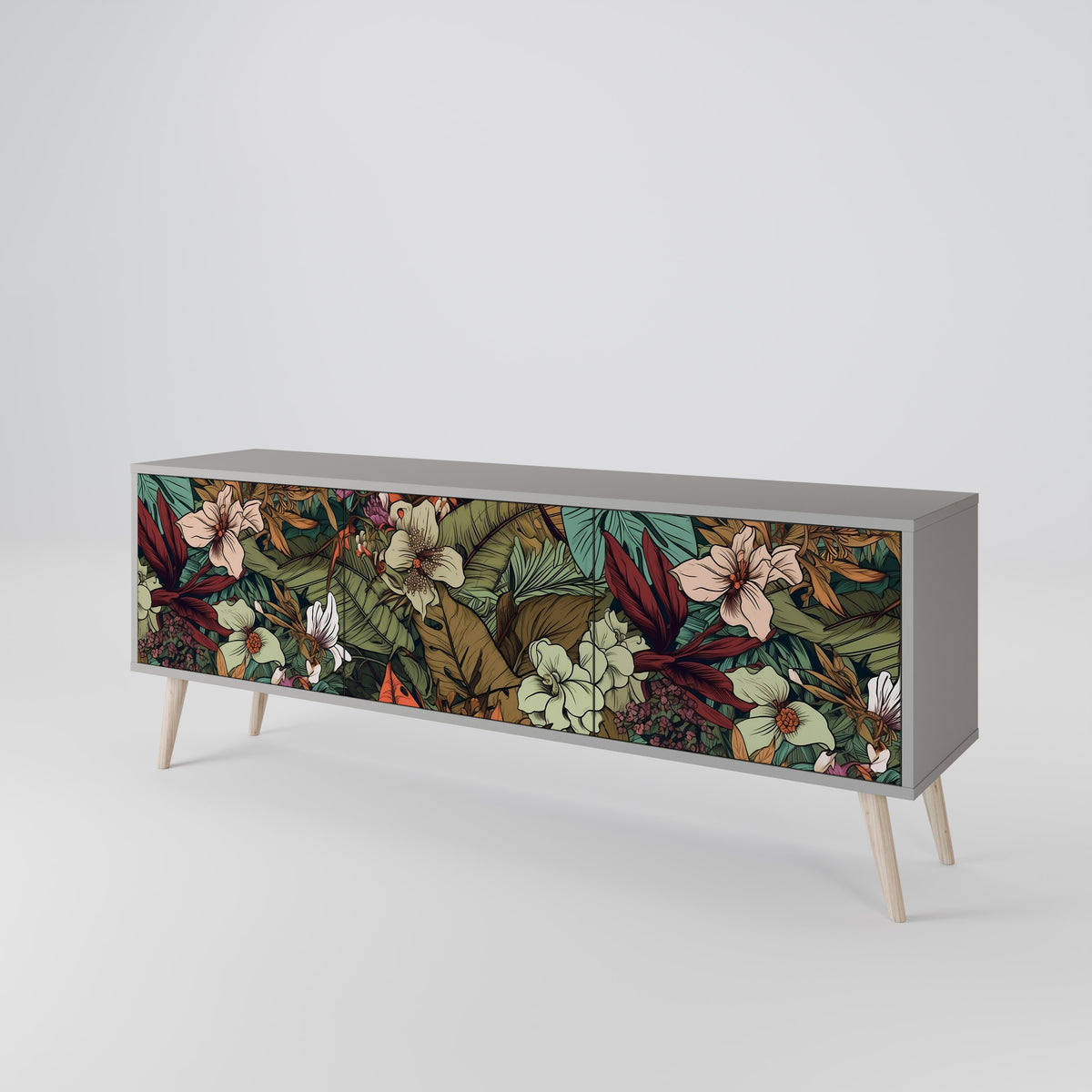 BOTANICAL EMERGENCE Mueble de TV de 3 Puertas
