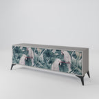 POPINJAY LOOK 3-Door TV Stand in Grey Finish