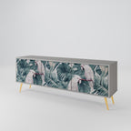 POPINJAY LOOK 3-Door TV Stand in Grey Finish