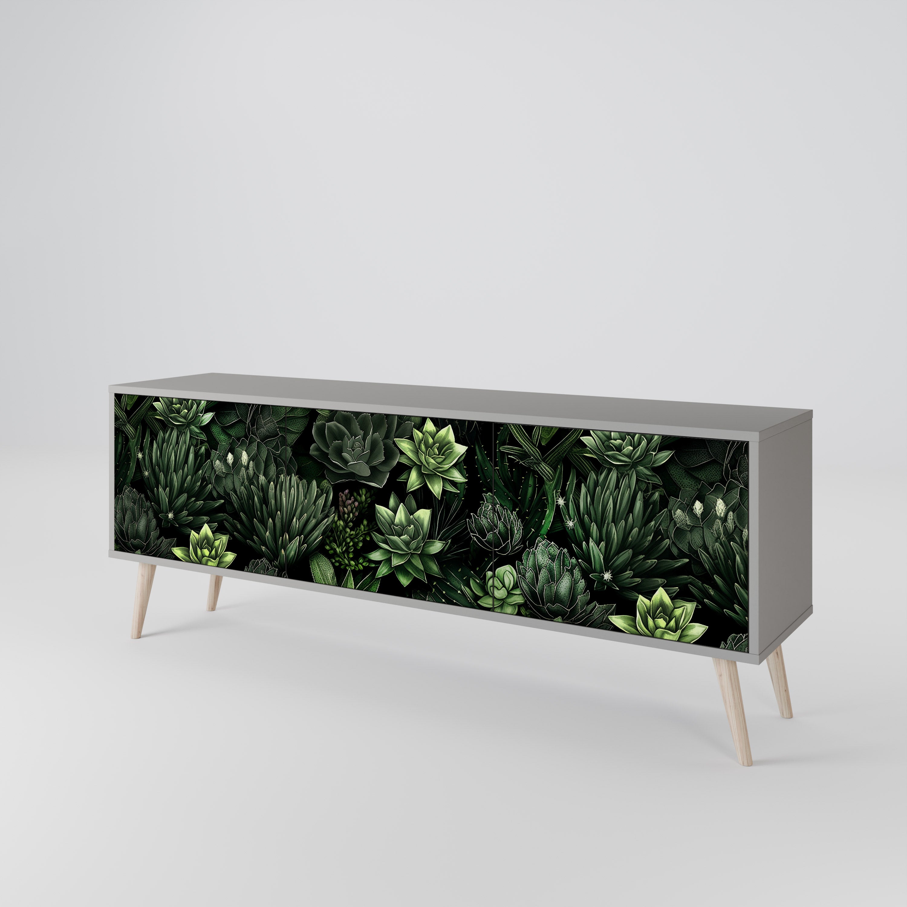 SUCCULENT JUNGLE Mueble de TV de 3 Puertas