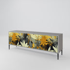 SUNKISSED LILY Mueble de TV de 3 Puertas en Acabado Gris