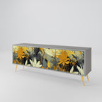 SUNKISSED LILY Mueble de TV de 3 Puertas en Acabado Gris