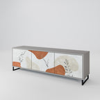 TRANQUIL TWIG Mueble de TV de 3 Puertas en Acabado Gris