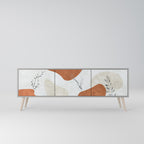 TRANQUIL TWIG Mueble de TV de 3 Puertas en Acabado Gris