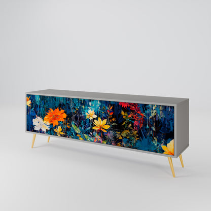 MIDNIGHT BLOSSOM Mueble de TV de 3 Puertas