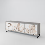 WILD TENDERNESS 3-Door TV Stand in Grey Finish