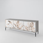 WILD TENDERNESS 3-Door TV Stand in Grey Finish