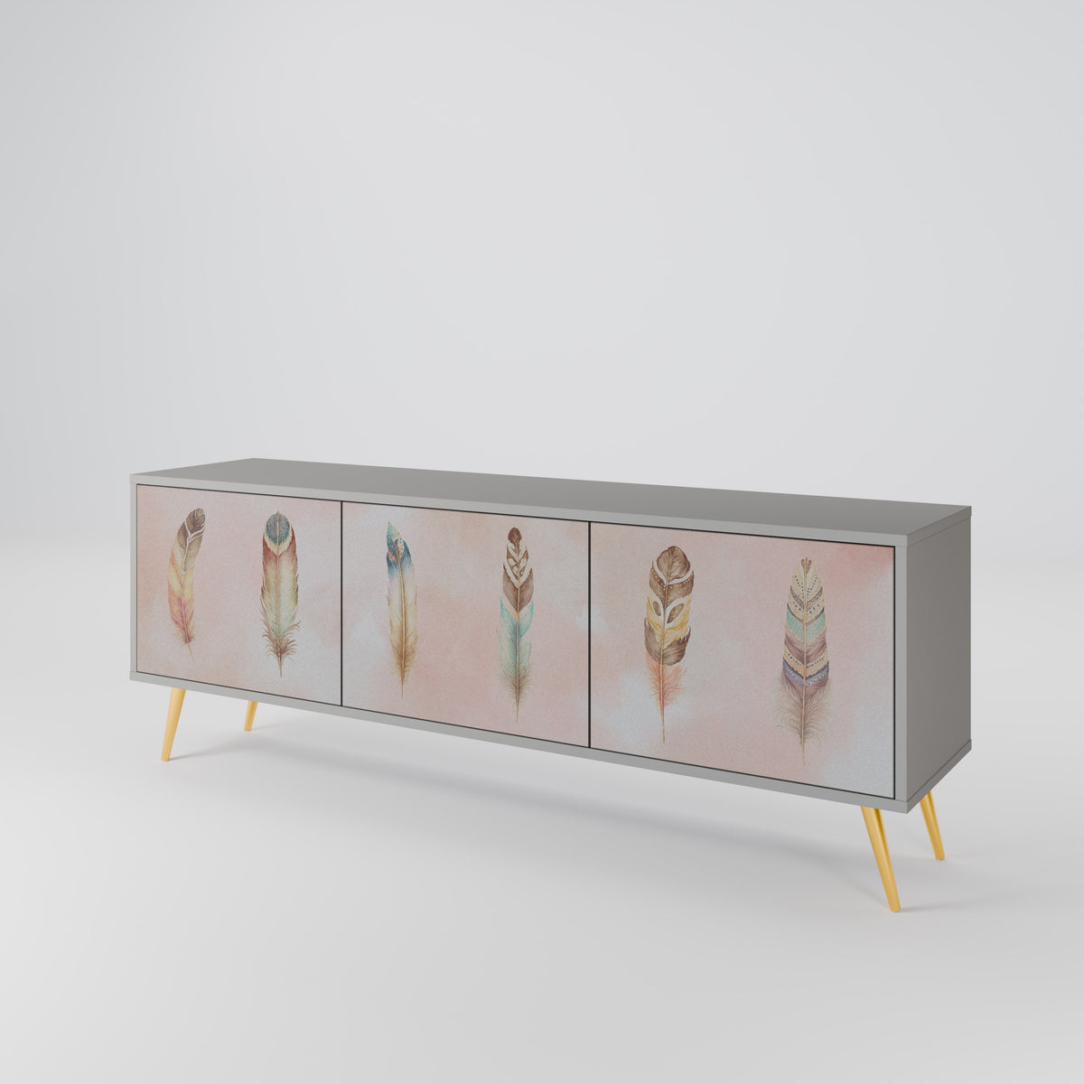 THE DELIQUESCE Mueble de TV de 3 Puertas