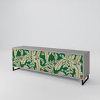 VERDANT PLEASURES Mueble de TV de 3 Puertas en Acabado Gris