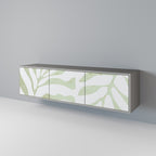 BOTANICAL SPARK 3-Door TV Stand in Grey Finish