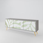 BOTANICAL SPARK 3-Door TV Stand in Grey Finish