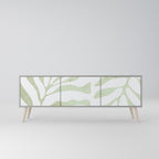 BOTANICAL SPARK 3-Door TV Stand in Grey Finish