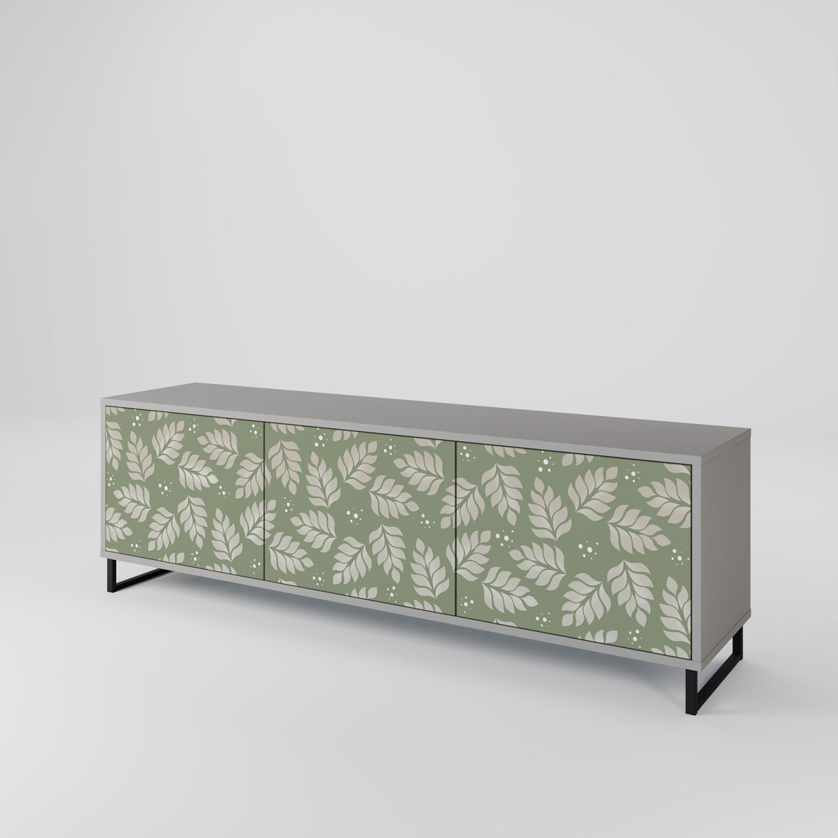 LEAVES ON GREEN Mueble de TV de 3 Puertas