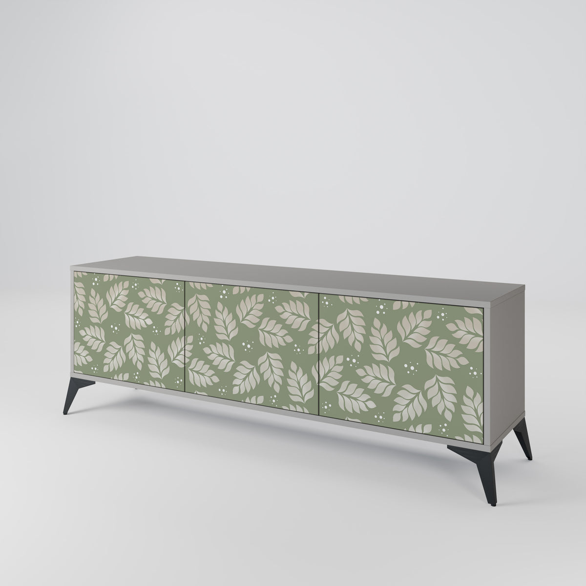LEAVES ON GREEN Mueble de TV de 3 Puertas