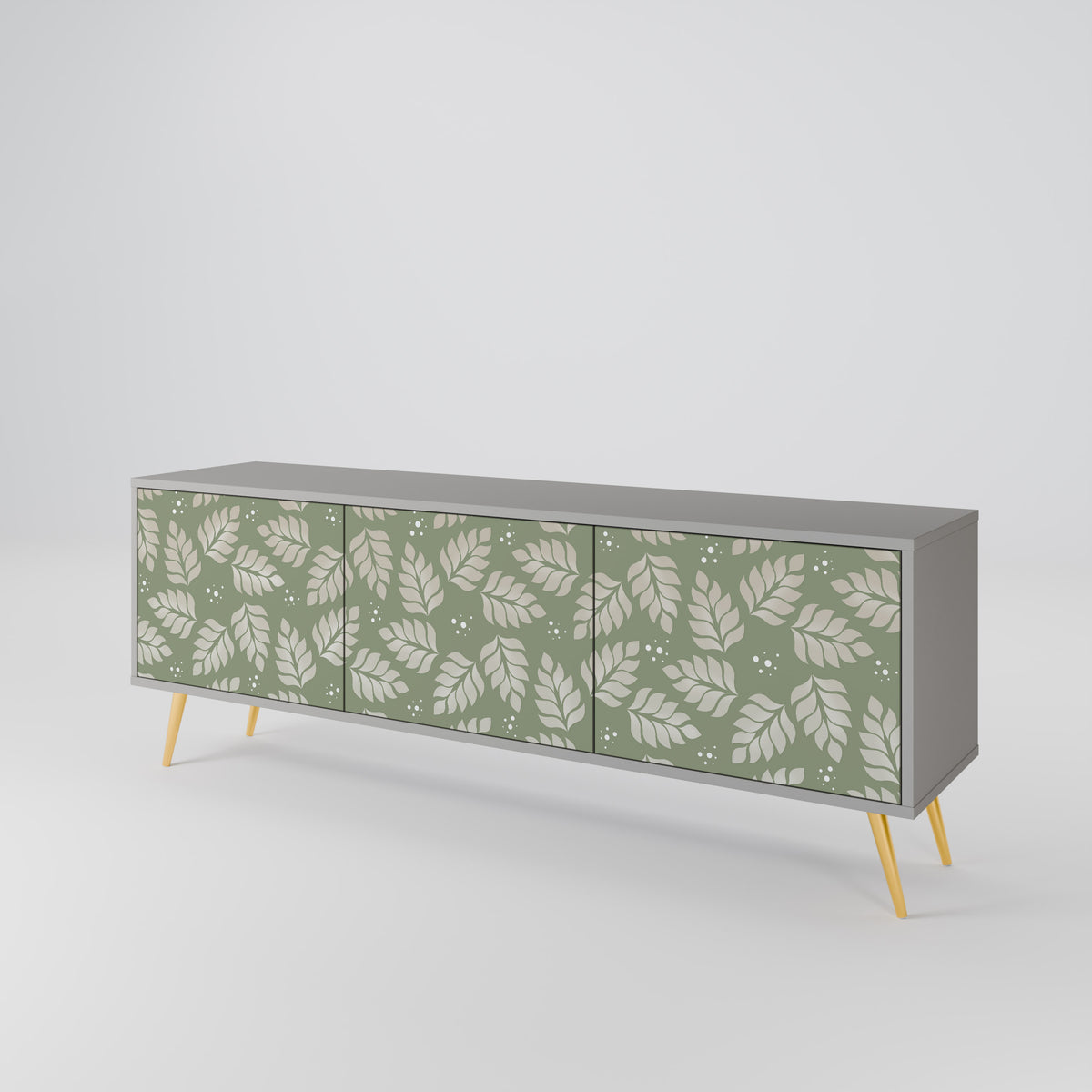 LEAVES ON GREEN Mueble de TV de 3 Puertas