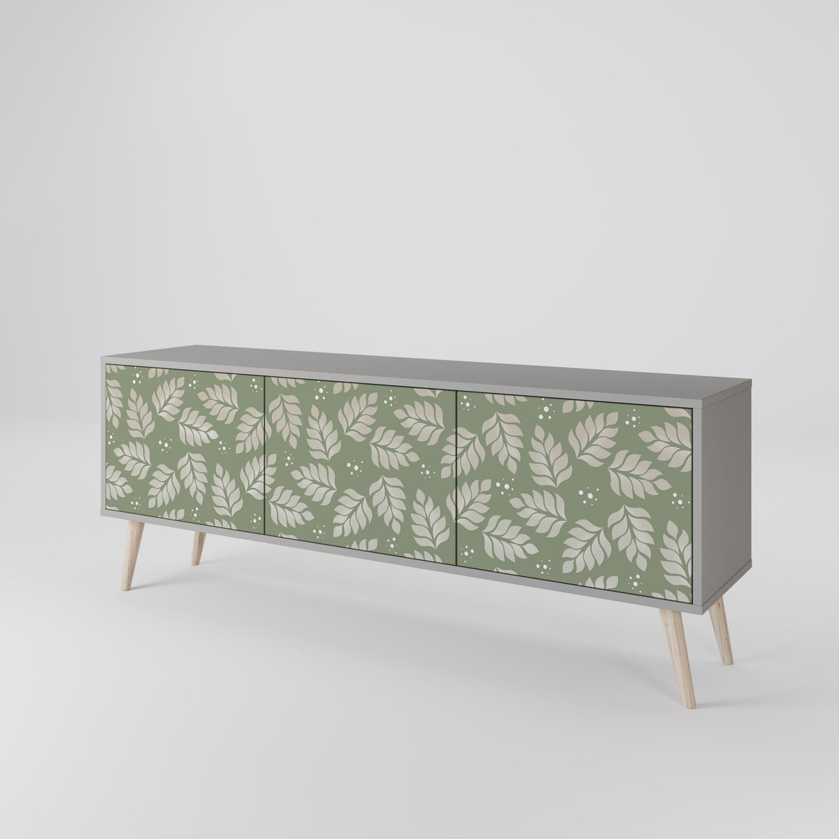 LEAVES ON GREEN Mueble de TV de 3 Puertas