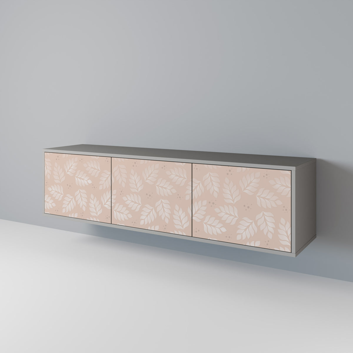 LEAVES ON BEIGE Mueble de TV de 3 Puertas