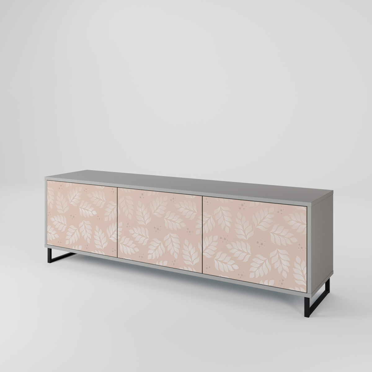 LEAVES ON BEIGE Mueble de TV de 3 Puertas