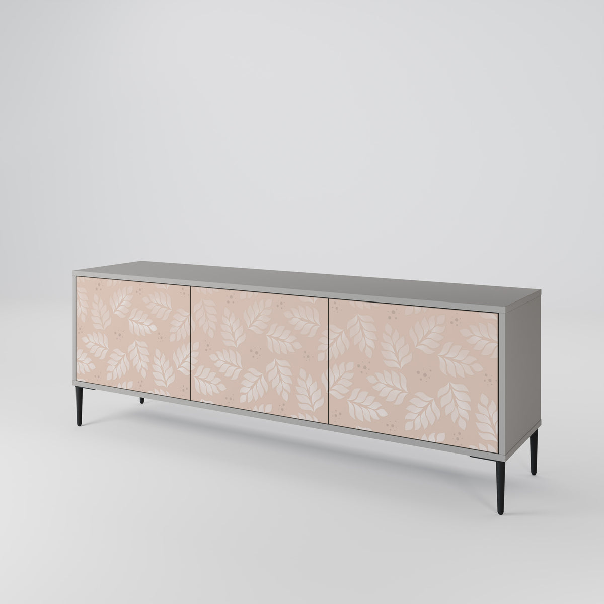 LEAVES ON BEIGE Mueble de TV de 3 Puertas