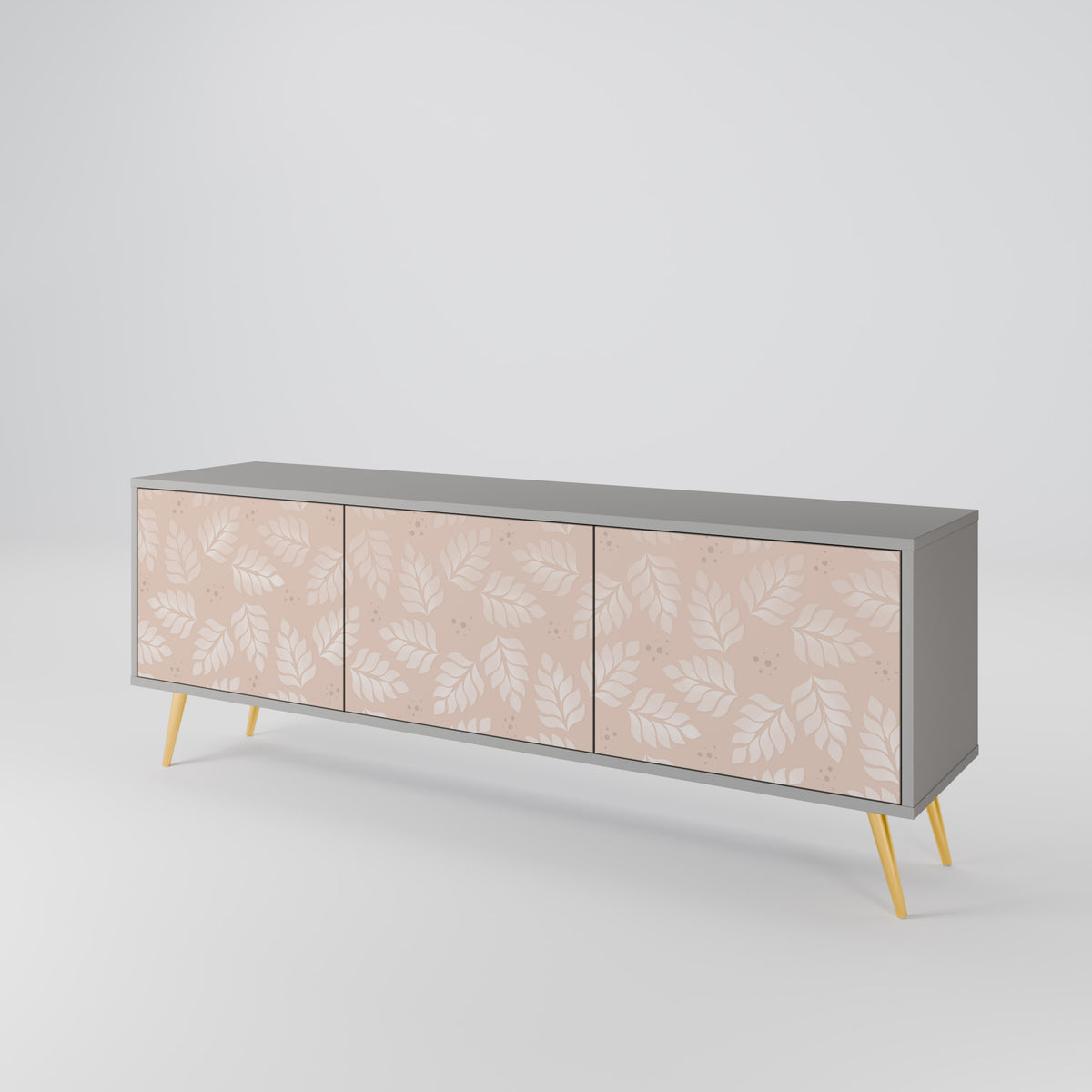 LEAVES ON BEIGE Mueble de TV de 3 Puertas