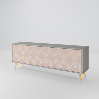 LEAVES ON BEIGE Mueble de TV de 3 Puertas