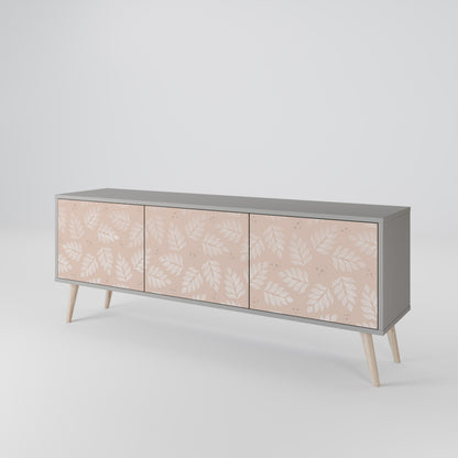 LEAVES ON BEIGE Mueble de TV de 3 Puertas