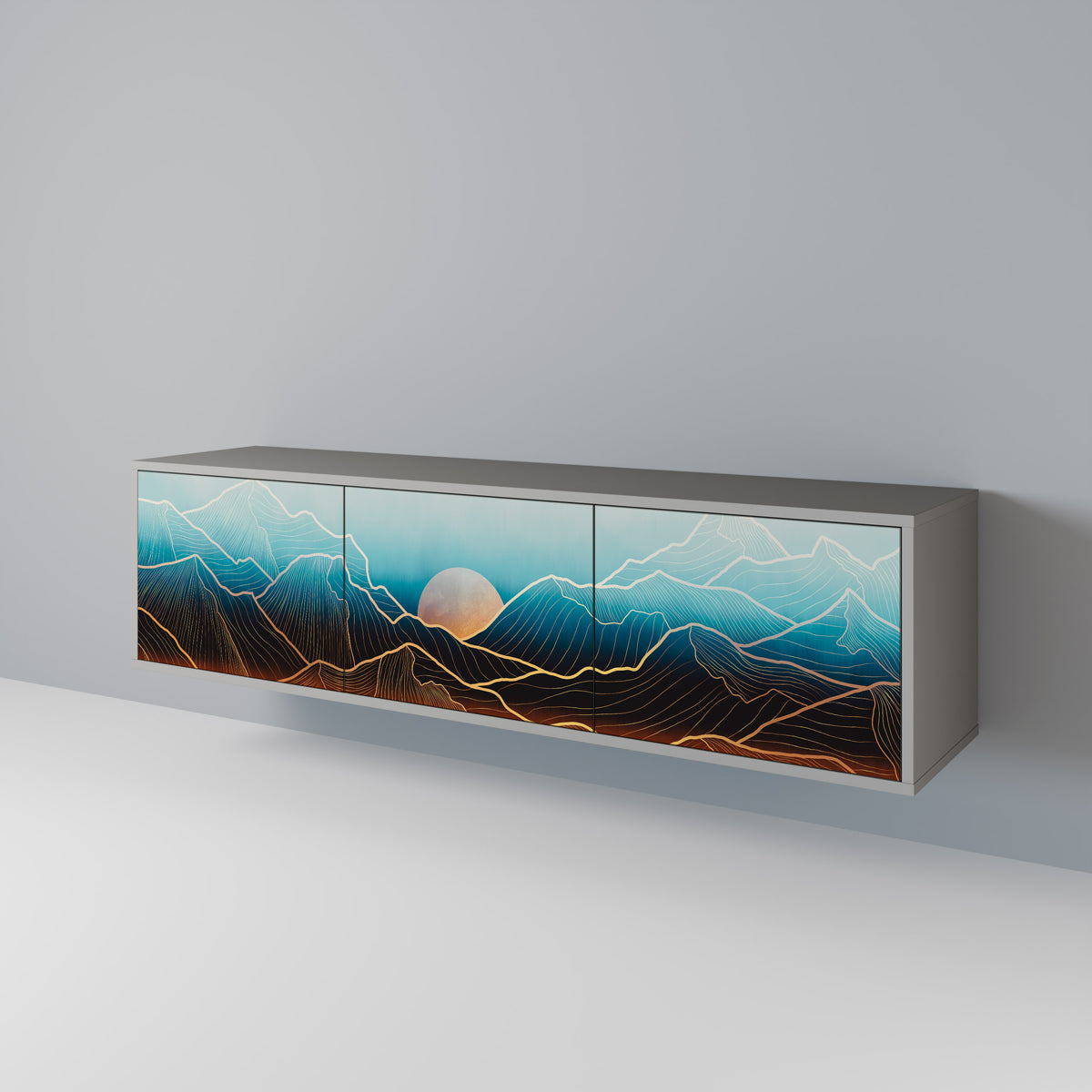 LUNAR SECRETS Mueble de TV de 3 Puertas