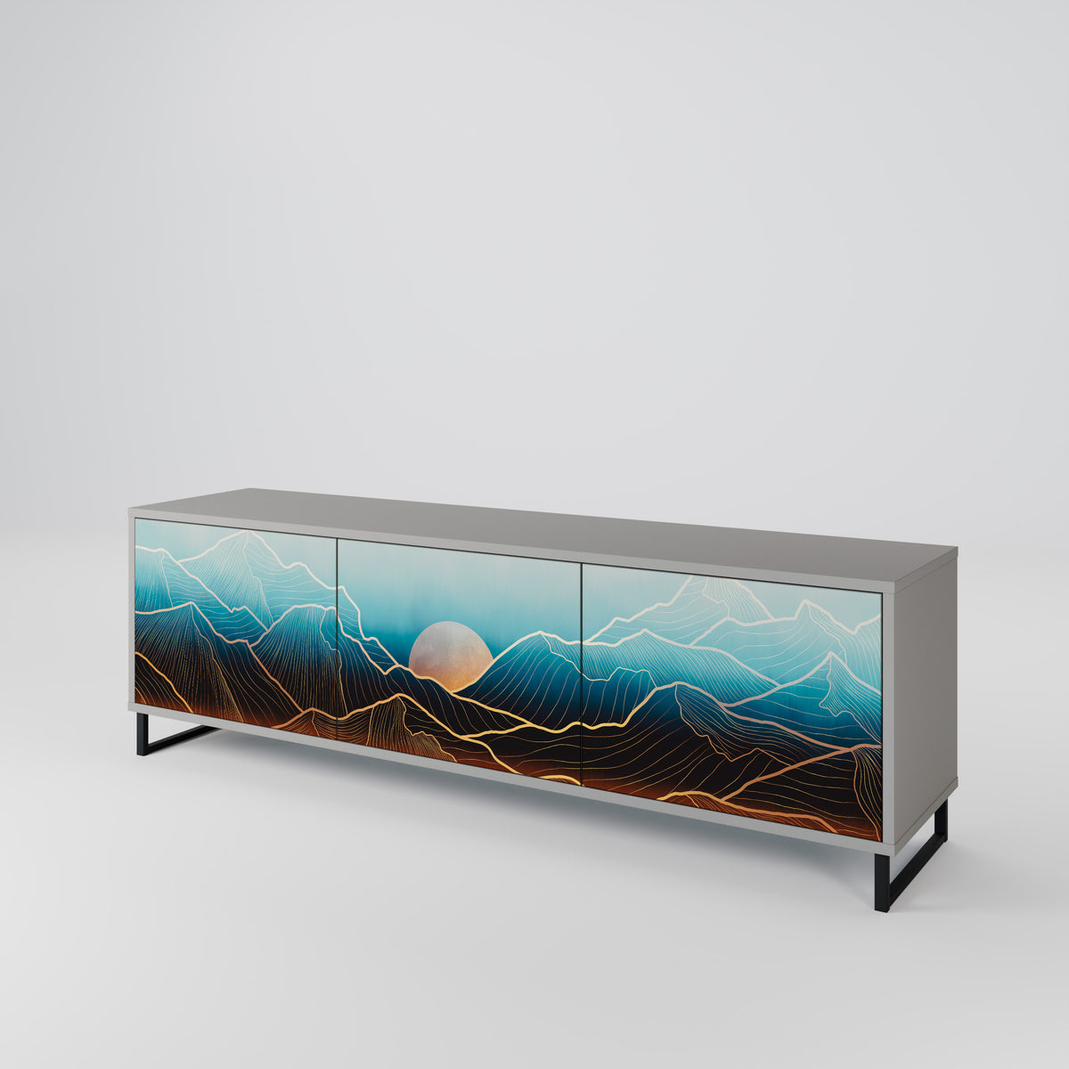 LUNAR SECRETS Mueble de TV de 3 Puertas