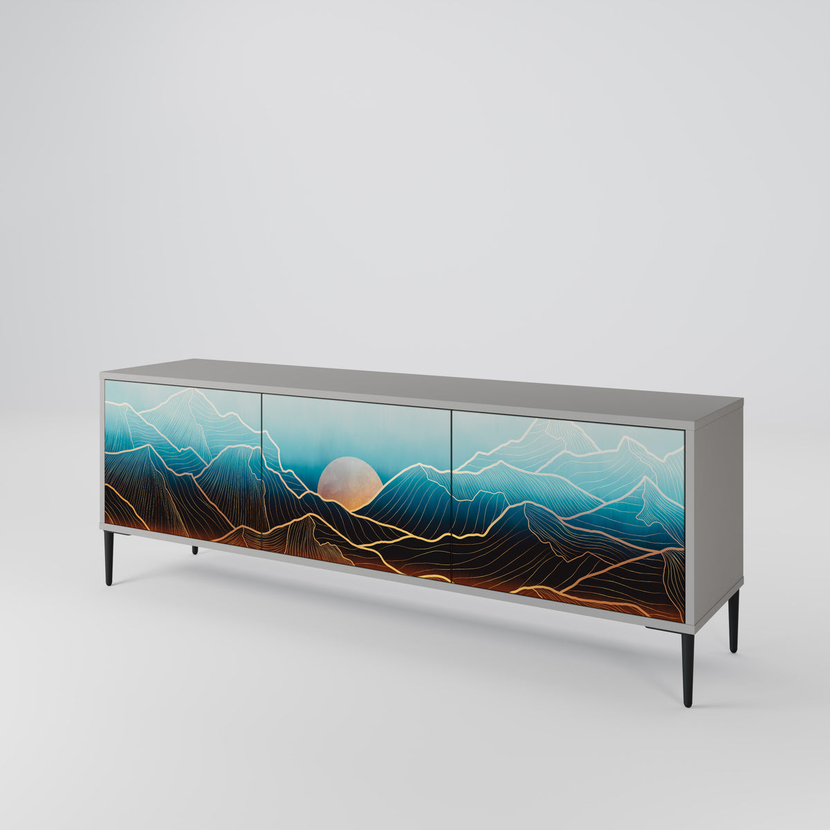 LUNAR SECRETS Mueble de TV de 3 Puertas