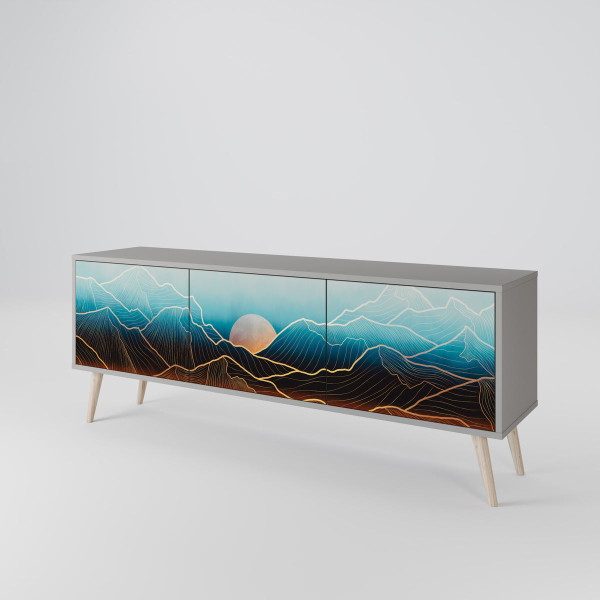 LUNAR SECRETS Mueble de TV de 3 Puertas