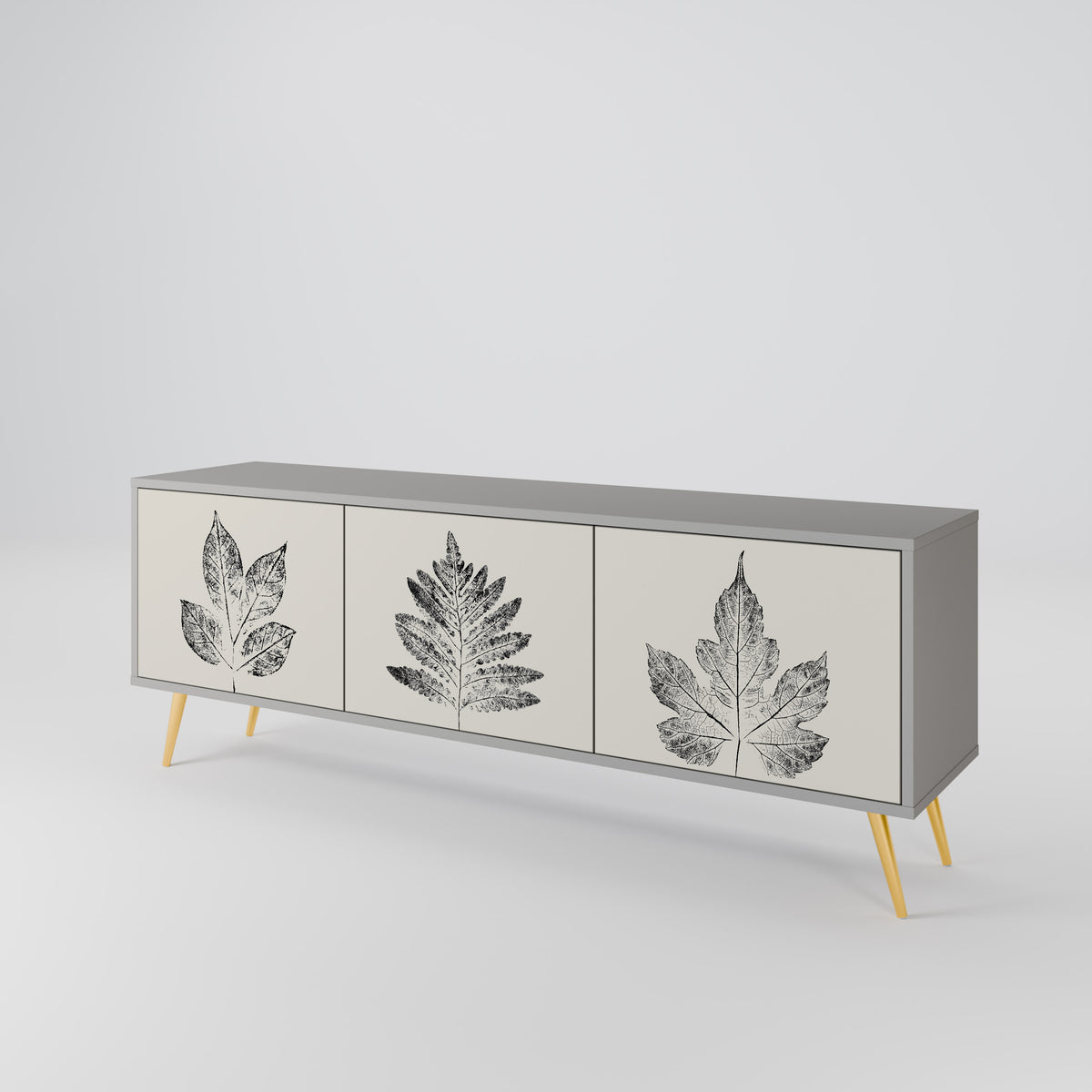 LEAFY STAMPS Mueble de TV de 3 Puertas
